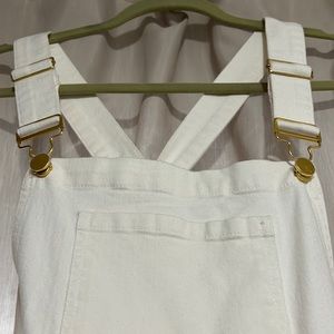 WeWoreWhat High Rise Skinny Overalls white size Small BNWT $195.00